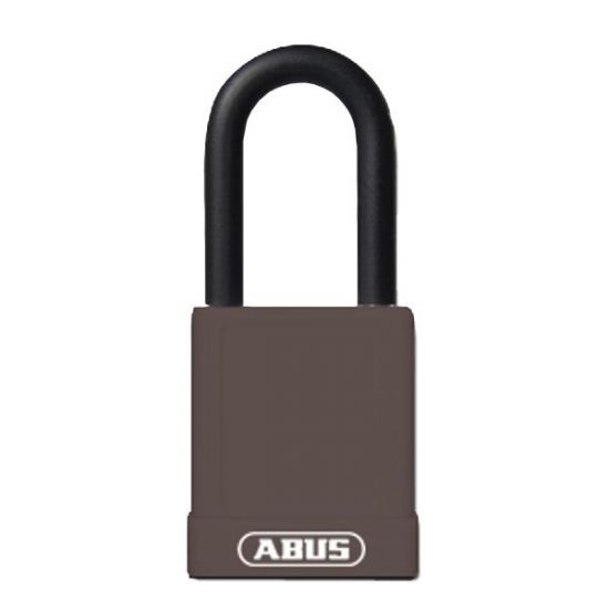 ABUS 74 Series Lock Out Tag Out Coloured Aluminium Padlock Brown - Click Image to Close