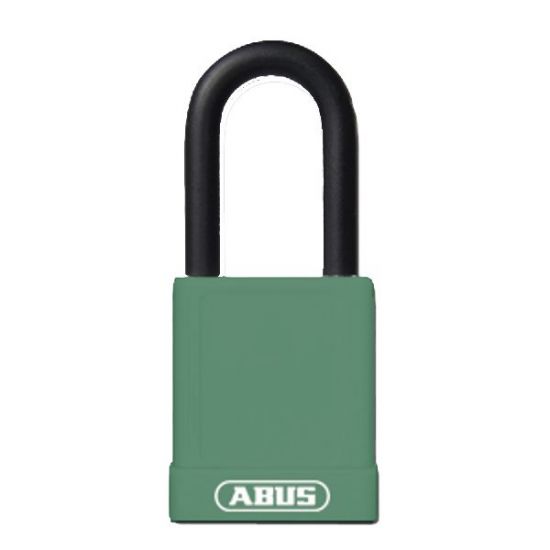 ABUS 74 Series Lock Out Tag Out Coloured Aluminium Padlock Green - Click Image to Close