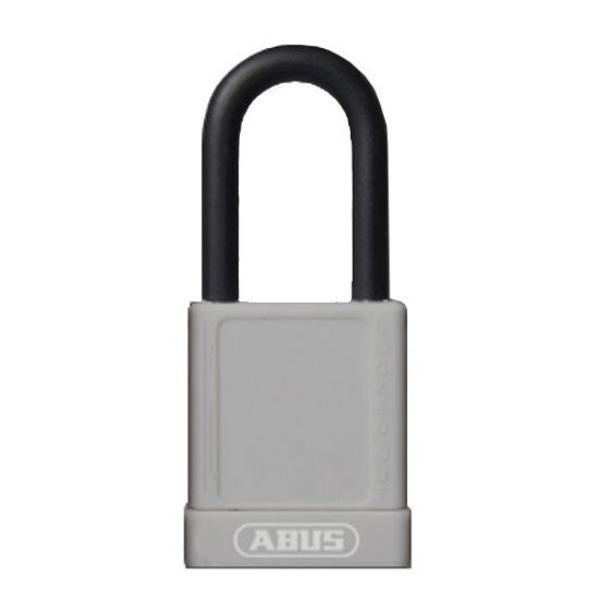 ABUS 74 Series Lock Out Tag Out Coloured Aluminium Padlock Grey - Click Image to Close