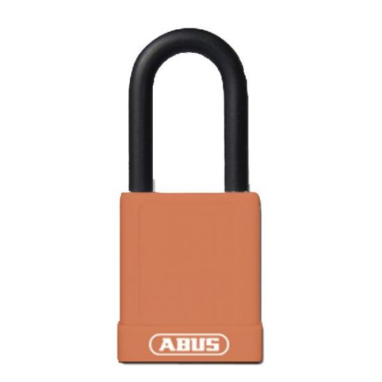 ABUS 74 Series Lock Out Tag Out Coloured Aluminium Padlock Orange - Click Image to Close