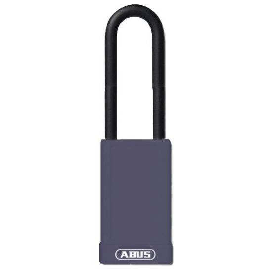 ABUS 74HB Series Long Shackle Lock Out Tag Out Coloured Aluminium Padlock Purple - Click Image to Close