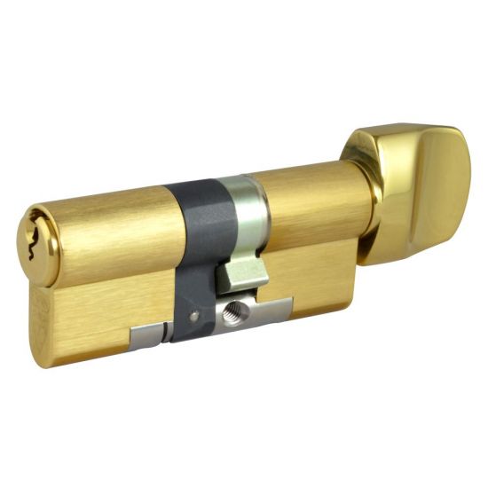 EVVA EPS 3* Anti-Snap Euro Key & Turn Cylinder KD 72mm 41(Ext)-T31 (36-10-T26) PB 21B - Click Image to Close