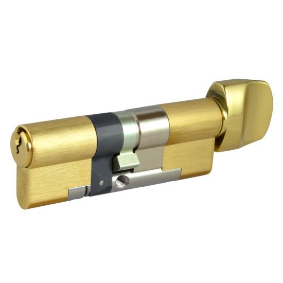 EVVA EPS 3* Anti-Snap Euro Key & Turn Cylinder KD 87mm 41(Ext)-T46 (36-10-T41) PB 21B - Click Image to Close