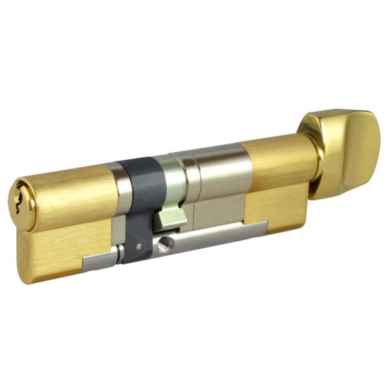 EVVA EPS 3* Anti-Snap Euro Key & Turn Cylinder KD 102mm 46(Ext)-T56 (41-10-T51) PB 21B - Click Image to Close
