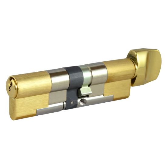 EVVA EPS 3* Anti-Snap Euro Key & Turn Cylinder KD 102mm 56(Ext)-T46 (51-10-T41) PB 21B - Click Image to Close