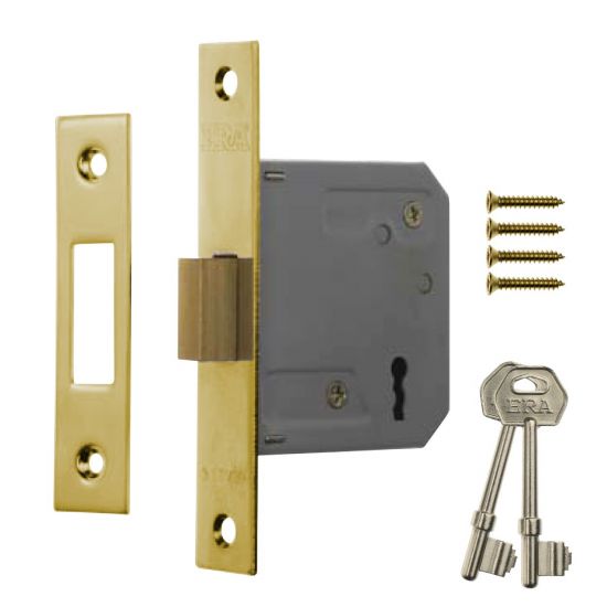 ERA 472 & 572 3 Lever Deadlock 75mm Brass Carded - Click Image to Close