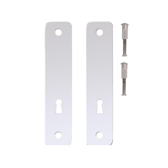 KICKSTOP 2300 230mm Lock Guard (50mm Wide) UK - Chrome Plated - Click Image to Close