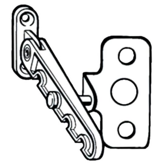 ROTO 5ROT0086 Tilting Window Restrictor & Plate White - Click Image to Close