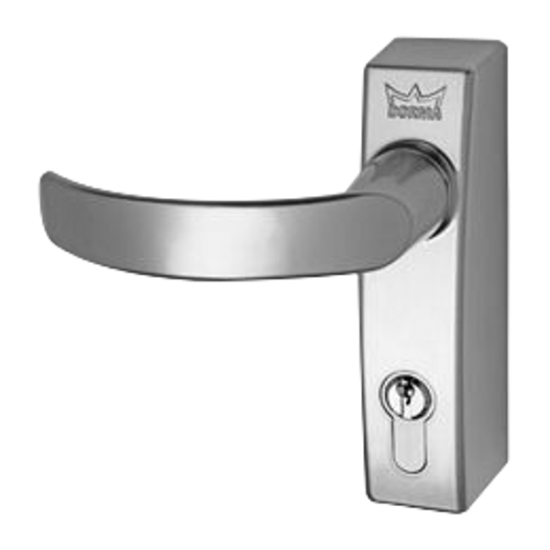 DORMAKABA PHT 01 Lever Operated Outside Access Device Silver - Click Image to Close