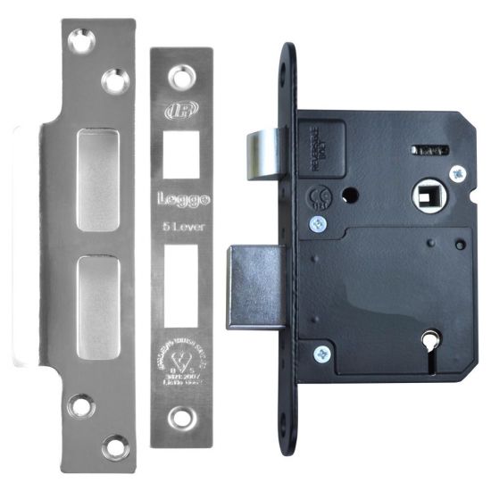 LEGGE New Style N5642 & N5762 BS 5 Lever Sashlock 81mm SS KD Boxed - Click Image to Close