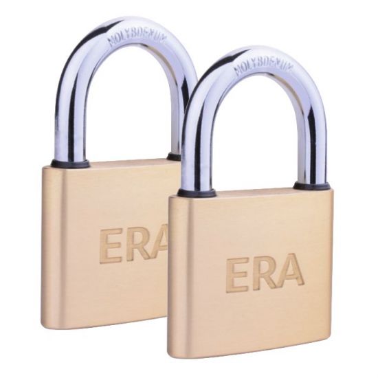 ERA Solid Brass Padlock 40mm - Twin Pack - Click Image to Close