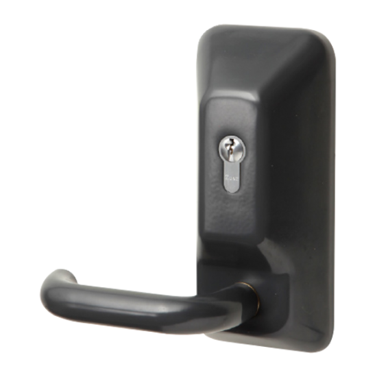EXIDOR 710EC Lever Operated Outside Access Device Black - Click Image to Close