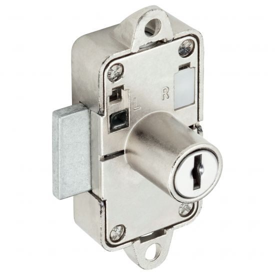 RONIS 32900 Flange Fix Drawer Furniture Lock 19mm CP - Click Image to Close