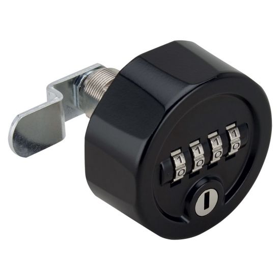 RONIS C4 Combination Cam Lock With Key Override Black - Click Image to Close