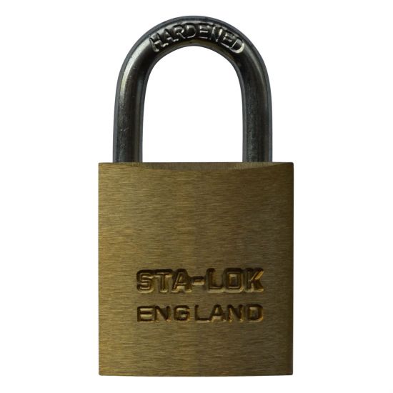 B&G Sta-Lock Brass Open Shackle Padlock - Steel Shackle 32mm KA C125 - Reduced Price - Click Image to Close
