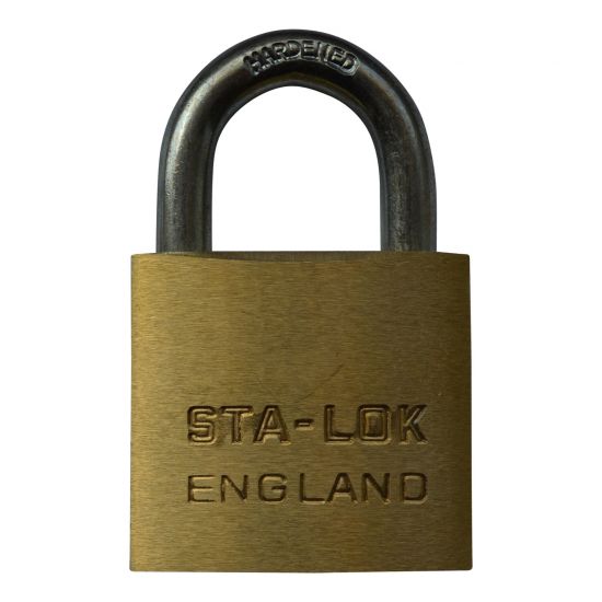 B&G STA-LOCK C Series Brass Open Shackle Padlock - Steel Shackle 38mm KD - C150 - Click Image to Close