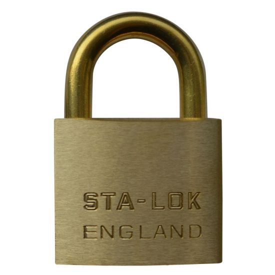 B&G STA-LOCK C Series Brass Open Shackle Padlock - Brass Shackle 51mm KD - C250BS - Click Image to Close