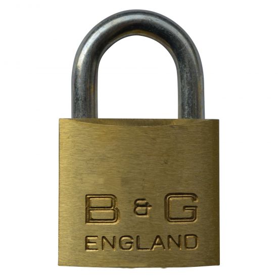 B&G Warded Brass Open Shackle Padlock - Steel Shackle 38mm KD - D102 - Click Image to Close