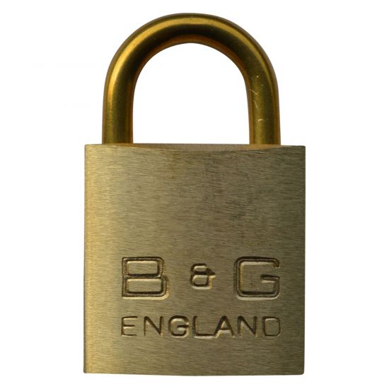B&G Warded Brass Open Shackle Padlock - Brass Shackle 32mm KD - D101B - Click Image to Close