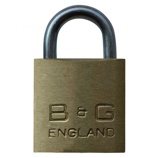 B&G Warded Brass Open Shackle Padlock - Steel Shackle 32mm KA `D4` - D101 - Click Image to Close