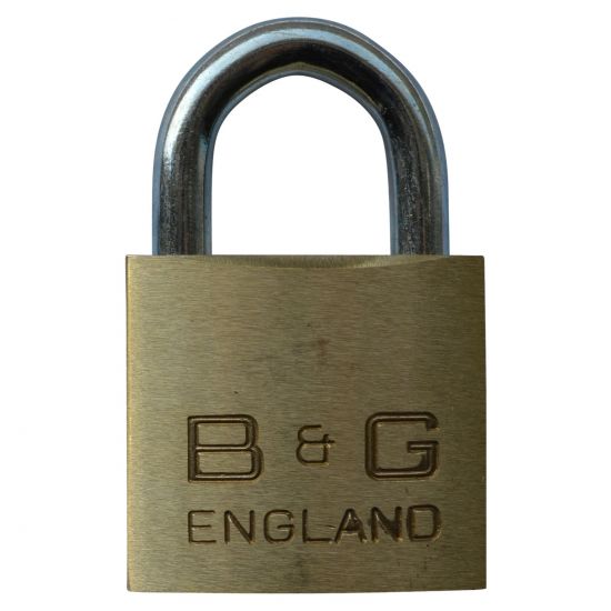 B&G Warded Brass Open Shackle Padlock - Steel Shackle 38mm KA `D4` - D102 - Click Image to Close