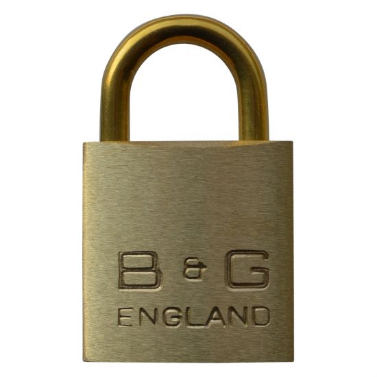 B&G Warded Brass Open Shackle Padlock - Brass Shackle 32mm KA `D4` - D101B - Click Image to Close