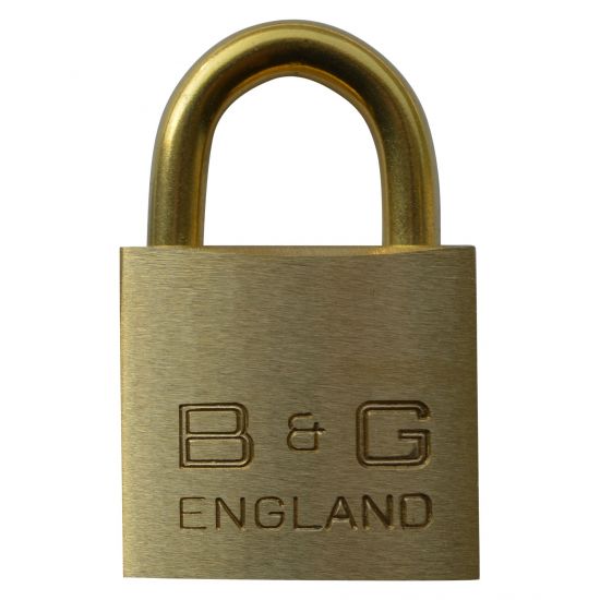 B&G Warded Brass Open Shackle Padlock - Brass Shackle 38mm KA `D4` - D102B - Click Image to Close