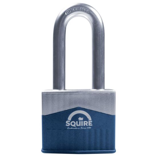 SQUIRE Warrior Long Shackle Padlock Key Locking 65mm - Click Image to Close