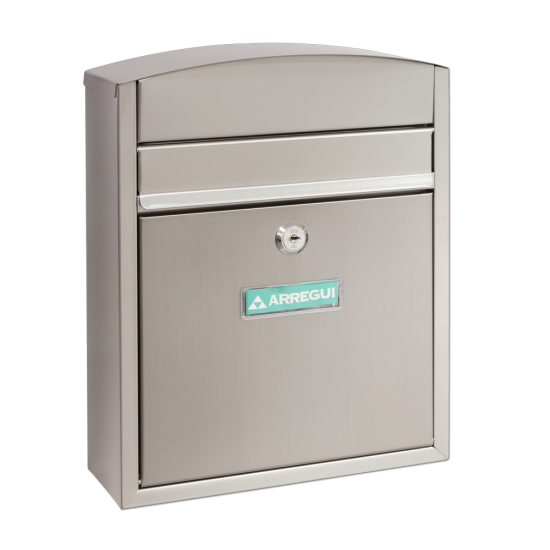 ARREGUI Compact Mailbox Satin Stainless Steel - Click Image to Close