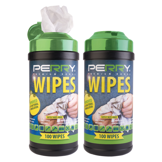 A PERRY Premium Anti Bacterial Wipes (Tub of 100) Tub of 100 wipes - Click Image to Close