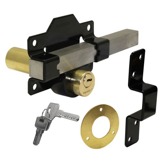 A PERRY Double Locking Long Throw Gate Lock 70mm Double Locking - Click Image to Close