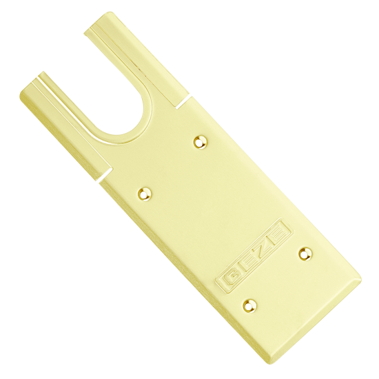 GEZE TS500 Cover Plate for Floor Spring Polished Brass - Click Image to Close