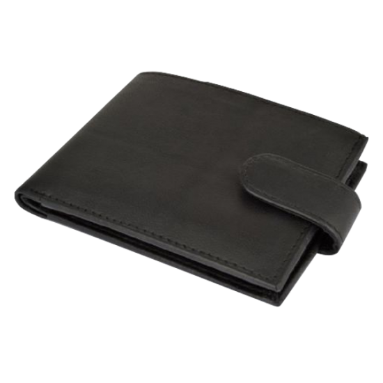 BEE-SECURE Black Leather Bifold RFID Wallet 1176 - Click Image to Close
