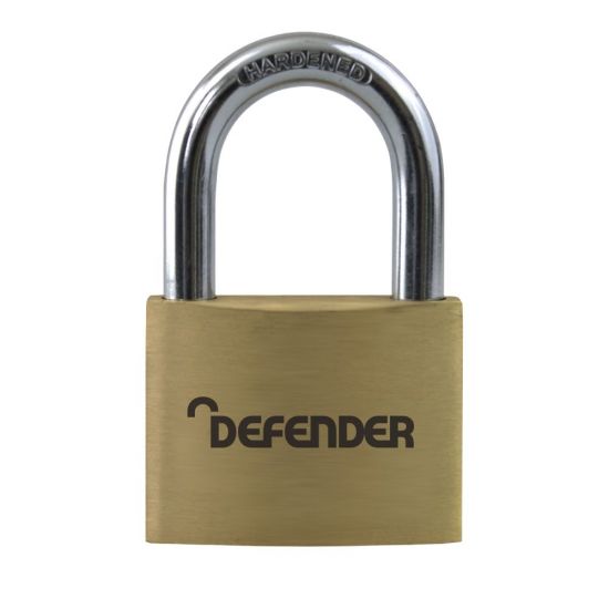 DEFENDER Brass Open Shackle Padlock 20mm KD - Click Image to Close