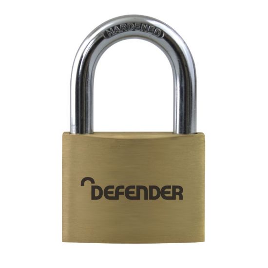 DEFENDER Brass Open Shackle Padlock 30mm KD - Click Image to Close