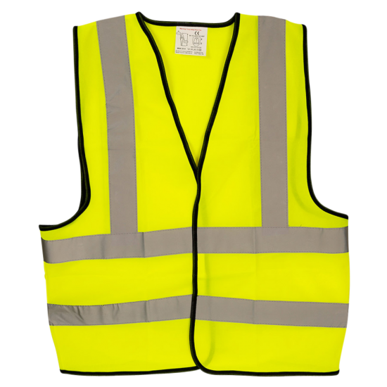 WARRIOR Hi Vis Yellow Safety Vest M - Click Image to Close