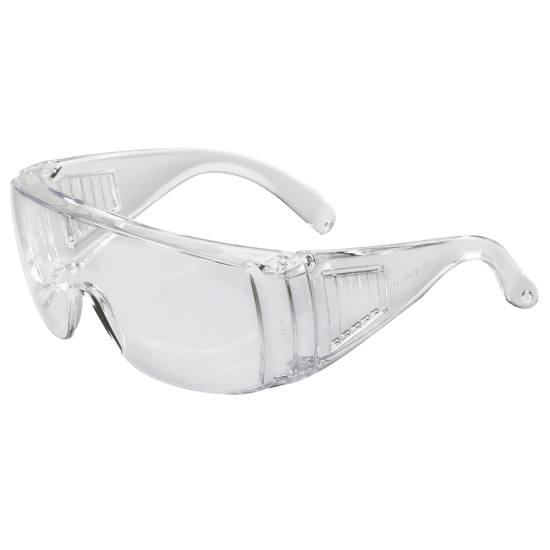 HILKA General Purpose Cover Safety Glasses Polycarbonate Anti-Static Lens - Click Image to Close