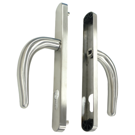 FULLEX Nanocoast Plate Mounted Lever Handle Furniture Satin Stainless Steel - Click Image to Close