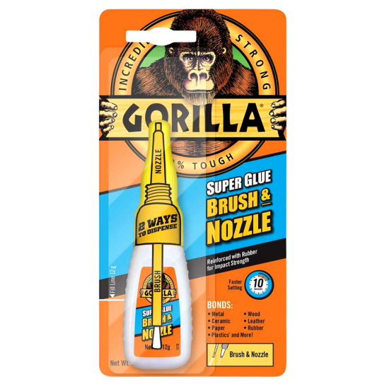 GORILLA Superglue 12g With Brush & Nozzle - Click Image to Close