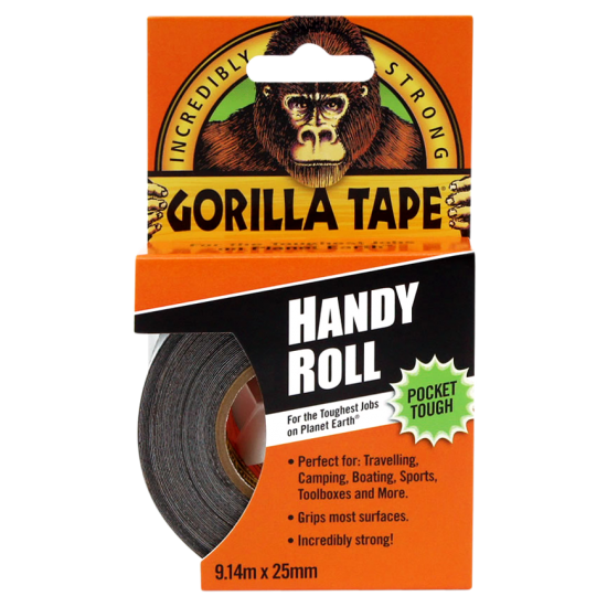 GORILLA Tape - Black 9m Handy Roll - Click Image to Close