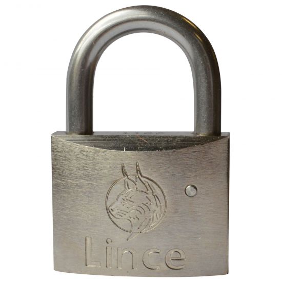 LINCE Nautic Brass Body Corrosion Resistant Open Shackle Padlock 55mm - Click Image to Close