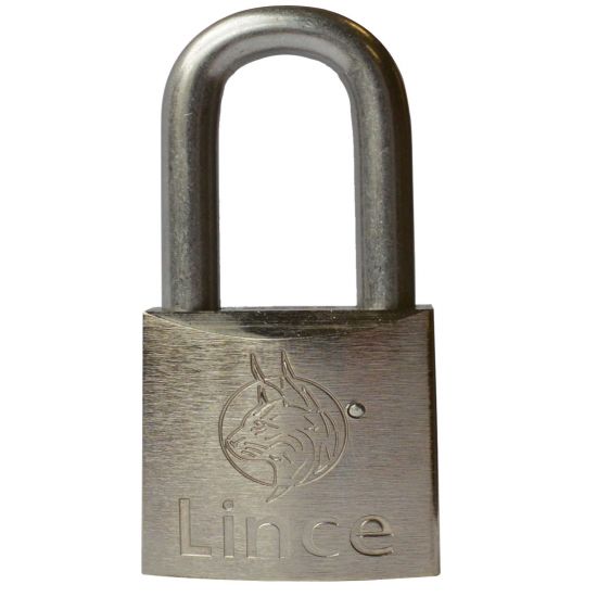 LINCE Nautic Brass Body Corrosion Resistant Long Shackle Padlock 45mm - Click Image to Close