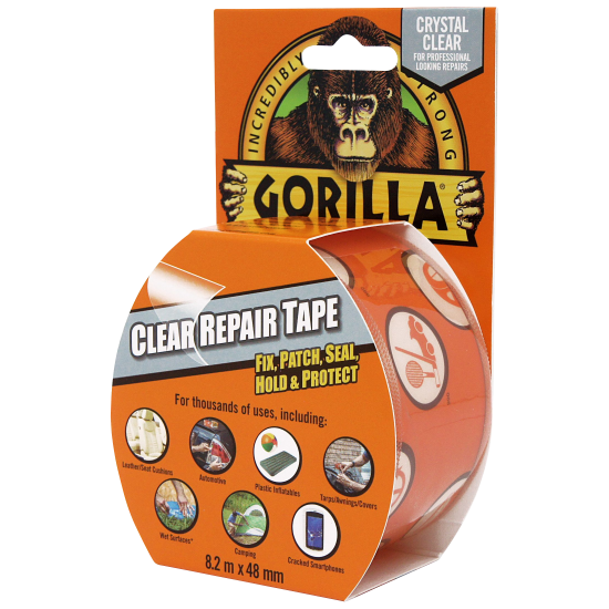 GORILLA Clear & Repair Tape 8.2m 8.2m Clear - Click Image to Close