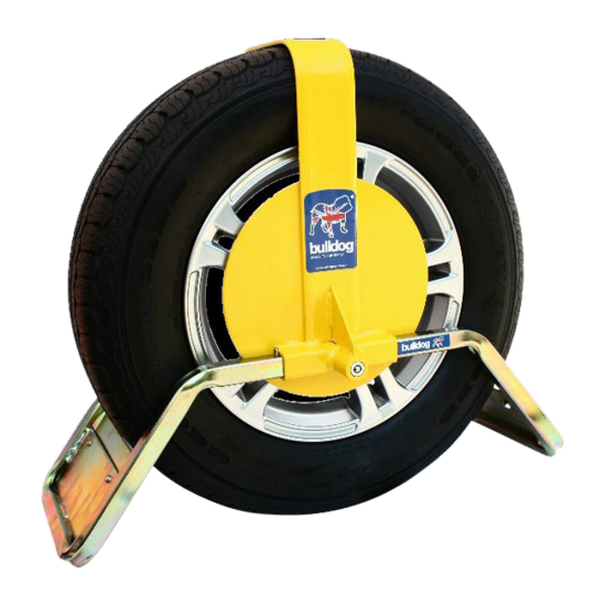 BULLDOG QD Series Wheel Clamp To Suit Caravans & Trailers QD22 Suits Tyres 165mm Width 330mm Rim Diameter - Click Image to Close