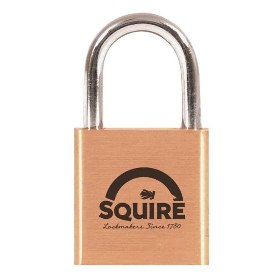 SQUIRE Lion Range Brass Open Shackle Padlocks 25mm KD Visi - Click Image to Close