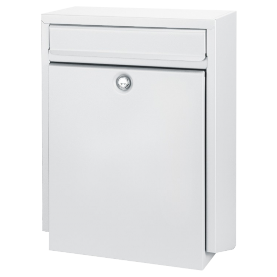 DAD Decayeux D100 Series Post Box White - Click Image to Close
