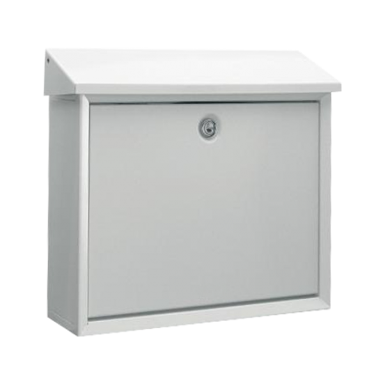 DAD Decayeux D150 Series Post Box White - Click Image to Close