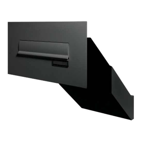 DAD Decayeux Through The Wall Post Box 2000 Black (255mm) - Click Image to Close