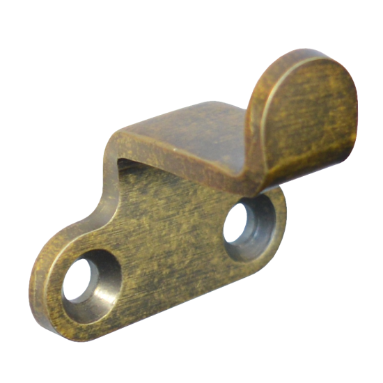 STEEL WINDOW FITTINGS B375 Peg Stay Rest Bracket Antique Brass - Click Image to Close