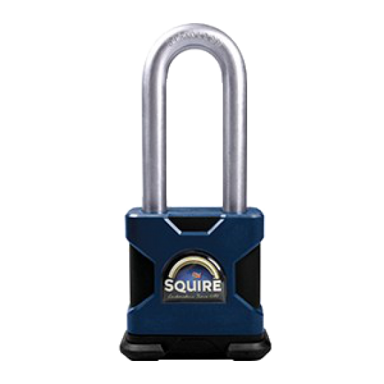 SQUIRE Stronghold Long Shackle Padlock Body Only To Take Scandinavian Oval Insert 50mm Slot - Click Image to Close